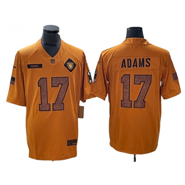 Las Vegas Raiders #17 Davante Adams 2023 Brown Salute To Service Limited Jersey