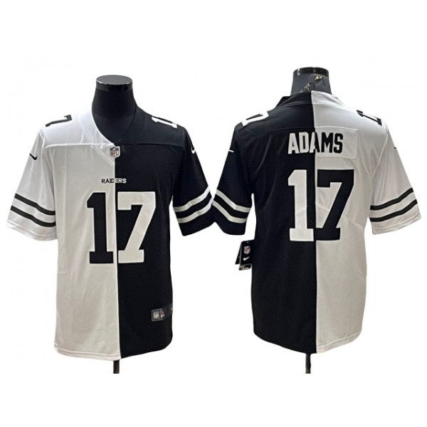 Las Vegas Raiders #17 Davante Adams Split White/Black Limited Jersey