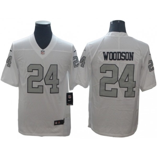 Las Vegas Raiders #24 Charles Woodson White Color Rush Limited Jersey