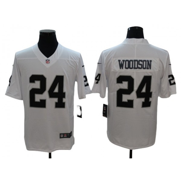 Las Vegas Raiders #24 Charles Woodson White Vapor Limited Jersey