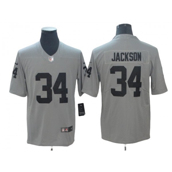 Las Vegas Raiders #34 Bo Jackson Gray Inverted Limited Jersey