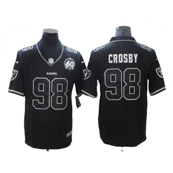 Las Vegas Raiders #98 Maxx Crosby Black Shadow Limited Jersey