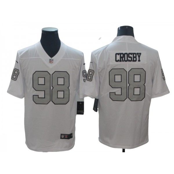 Las Vegas Raiders #98 Maxx Crosby White Color Rush Limited Jersey