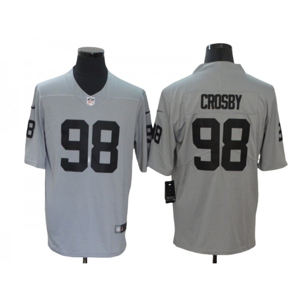 Las Vegas Raiders #98 Maxx Crosby Gray Inverted Limited Jersey