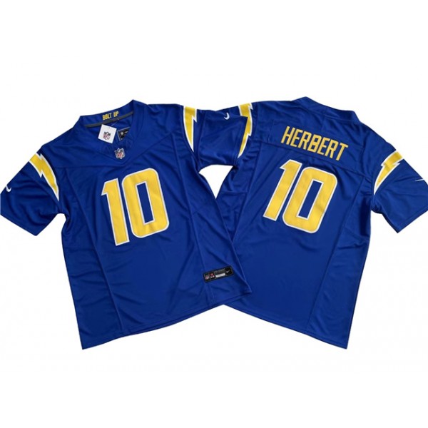 Los Angeles Chargers #10 Justin Herbert Royal Alternate Vapor F.U.S.E. Limited Jersey