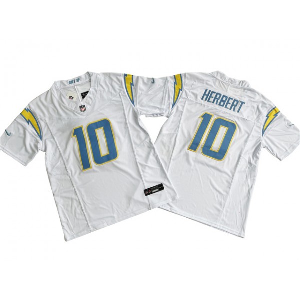 Los Angeles Chargers #10 Justin Herbert White Vapor F.U.S.E. Limited Jersey