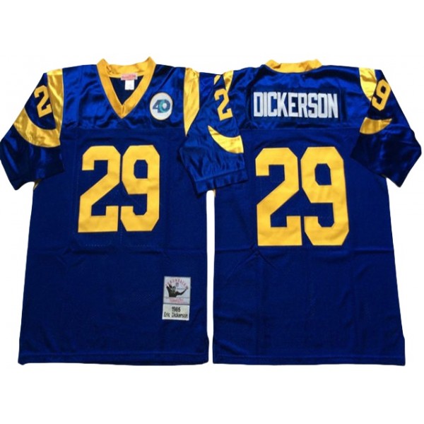 Los Angeles Rams #29 Eric Dickerson Blue Throwback Jersey