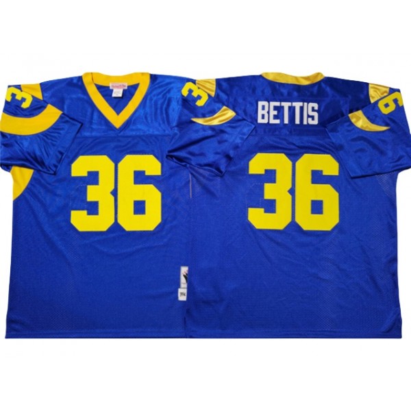 Los Angeles Rams #36 Jerome Bettis Throwback Blue Jersey