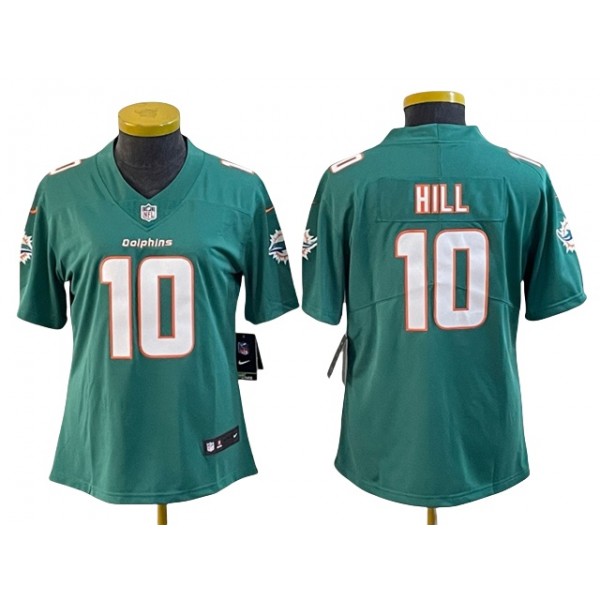 Miami Dolphins #10 Tyreek Hill Youth Alternate Aqua Vapor Limited Jersey