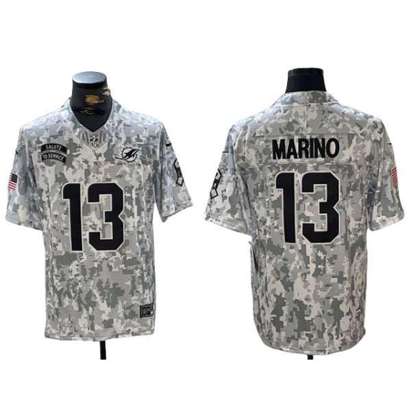 Miami Dolphins #13 Dan Marino Arctic Camo 2024 Salute To Service Limited Jersey