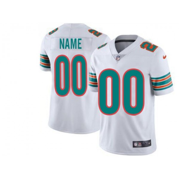 Miami Dolphins #00 White Alternate Vapor Limited Custom Jersey