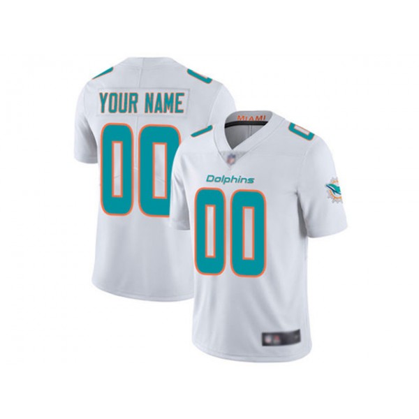 Miami Dolphins #00 White Vapor Limited Custom Jersey