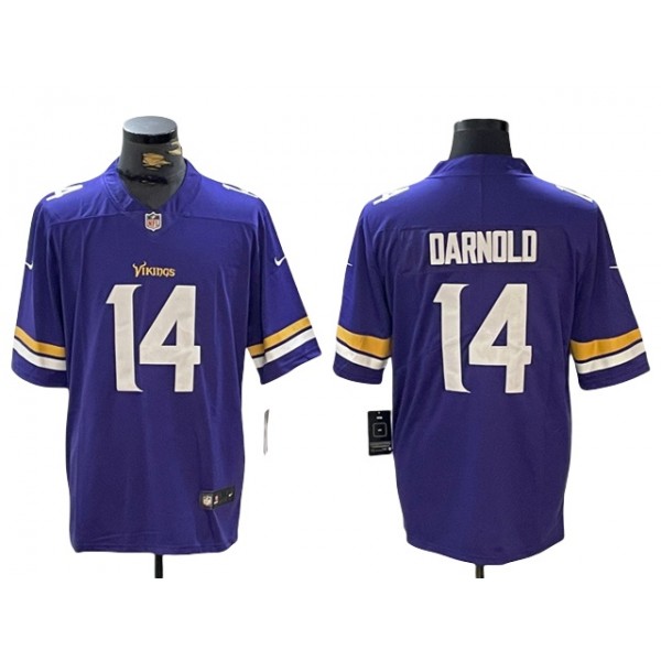 Minnesota Vikings #14 Sam Darnold Purple Vapor Limited Jersey