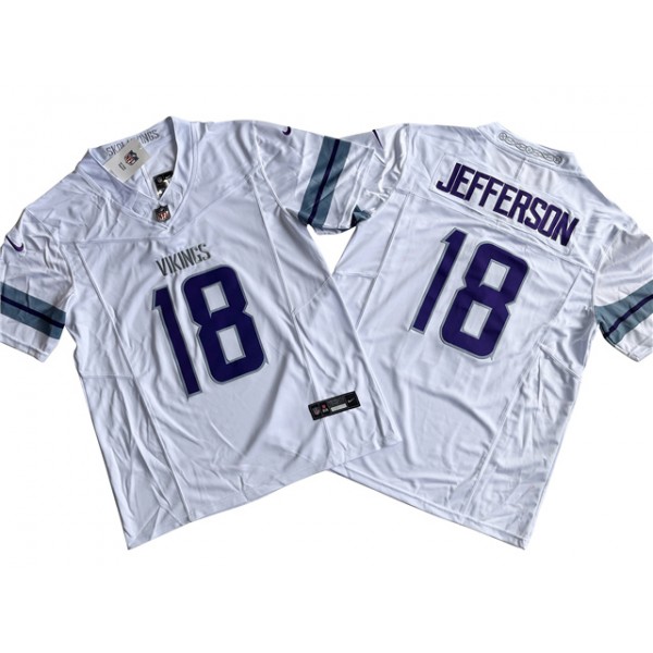 Minnesota Vikings #18 Justin Jefferson Youth Alternate White Vapor F.U.S.E. Limited Jersey