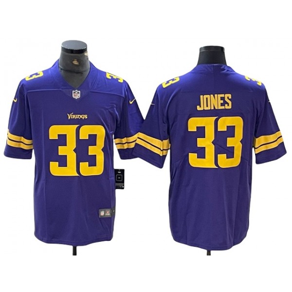 Minnesota Vikings #33 Aaron Jones Purple Color Rush Limited Jersey