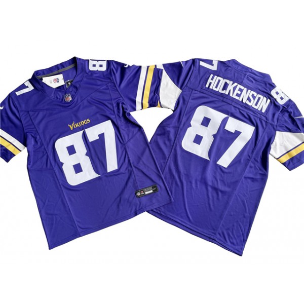 Minnesota Vikings #87 T.J. Hockenson Purple Vapor F.U.S.E. Limited Jersey