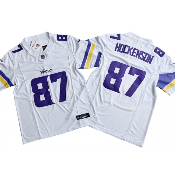 Minnesota Vikings #87 T.J. Hockenson White Vapor F.U.S.E. Limited Jersey