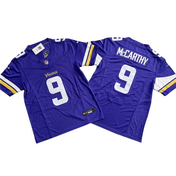 Minnesota Vikings #9 J.J. McCarthy Purple Vapor F.U.S.E. Limited Jersey