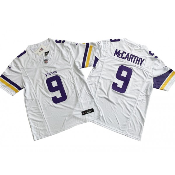 Minnesota Vikings #9 J.J. McCarthy White Vapor F.U.S.E. Limited Jersey