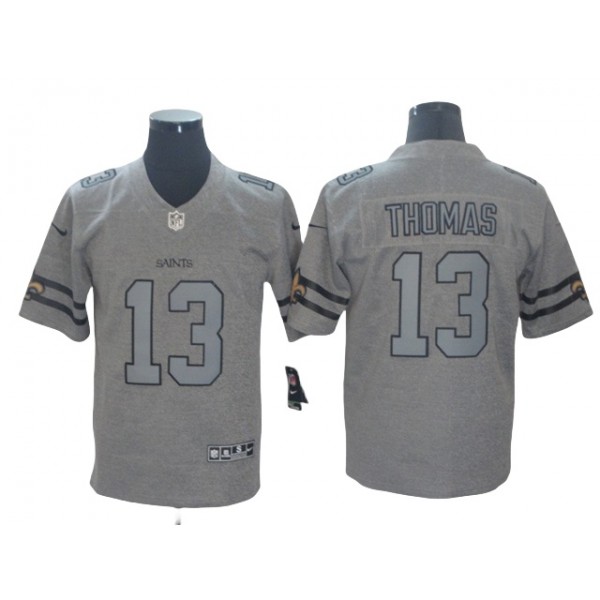 New Orleans Saints #13 Michael Thomas Gray Gridiron Gray Limited Jersey