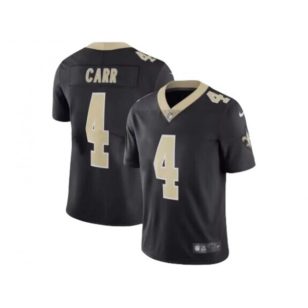 New Orleans Saints #4 Derek Carr Youth Black Vapor Limited Jersey