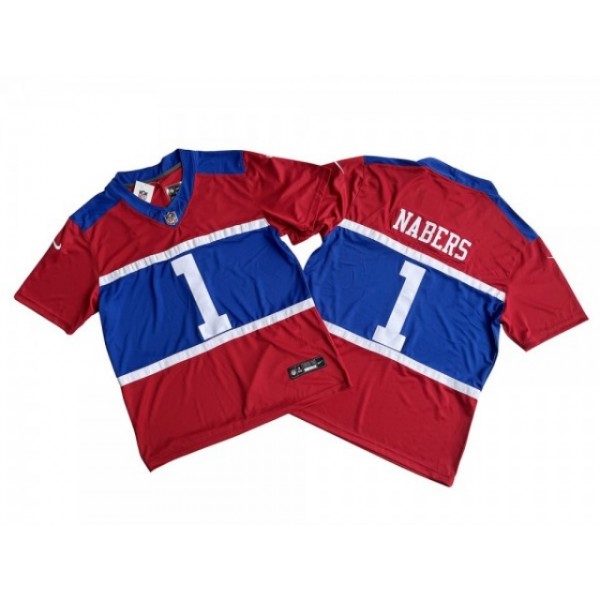 New York Giants #1 Malik Nabers Century Red Alternate Vapor F.U.S.E. Limited Jersey