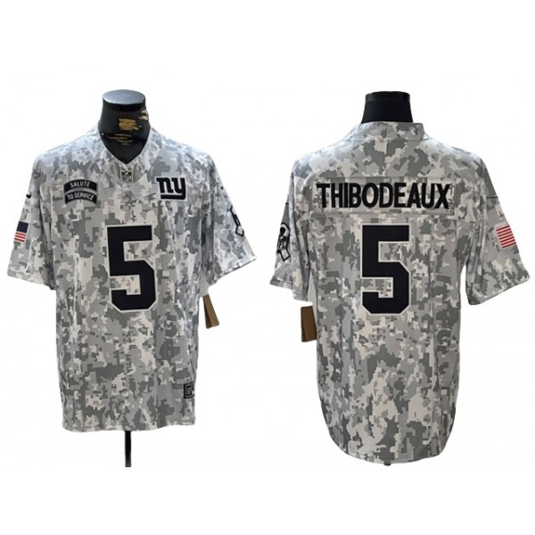 New York Giants #5 Kayvon Thibodeaux Arctic Camo 2024 Salute To Service Limited Jersey