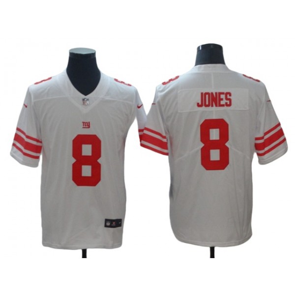 New York Giants #8 Daniel Jones White Vapor Limited Jersey