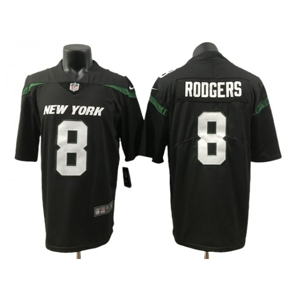 New York Jets #8 Aaron Rodgers Black Vapor Limited Jersey