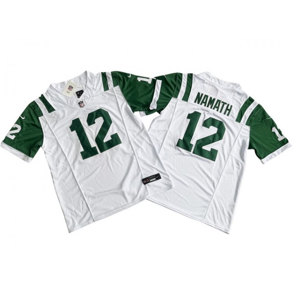 New York Jets #12 Joe Namath White Classic Vapor F.U.S.E. Limited Jersey