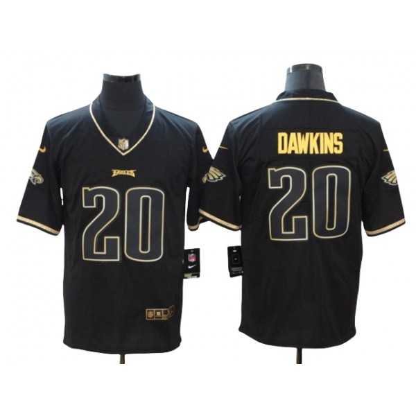 Philadelphia Eagles #20 Brian Dawkins Black Gold Vapor Limited Jersey