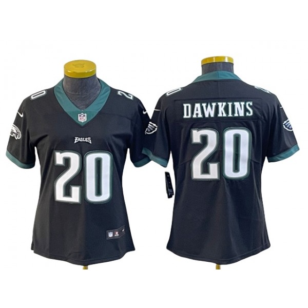 Philadelphia Eagles #20 Brian Dawkins Women's Black Vapor Limited Jersey