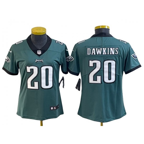 Philadelphia Eagles #20 Brian Dawkins Women's Green Vapor Limited Jersey