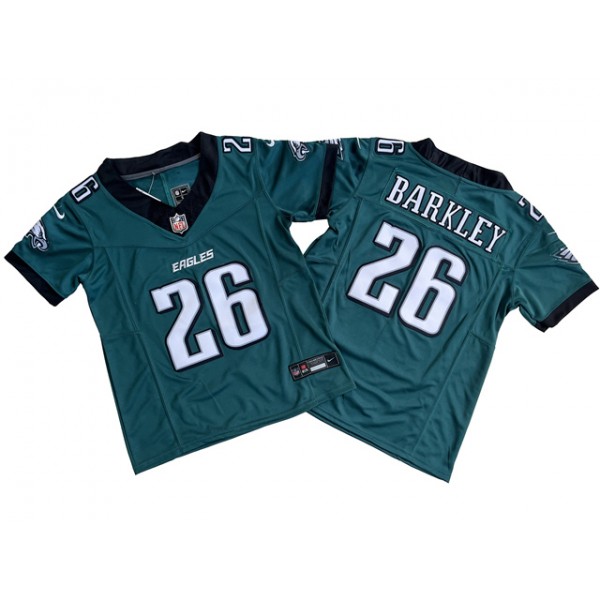 Philadelphia Eagles #26 Saquon Barkley Youth Green Vapor F.U.S.E. Limited Jersey