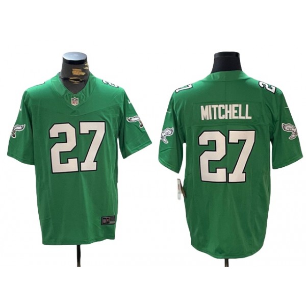 Philadelphia Eagles #27 Quinyon Mitchell Kelly Green Vapor F.U.S.E. Limited Jersey