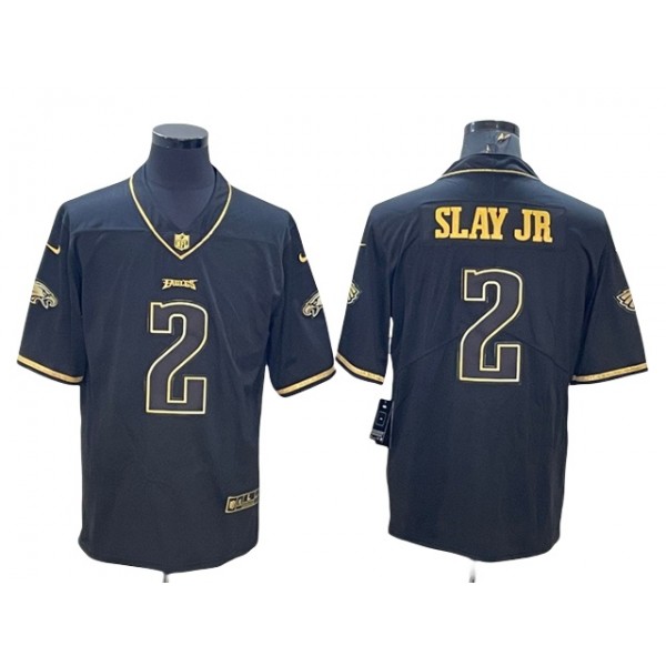 Philadelphia Eagles #2 Darius Slay Jr Black Gold Vapor Limited Jersey