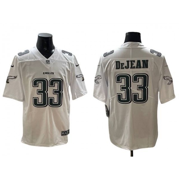 Philadelphia Eagles #33 Cooper DeJean White Fashion Limited Jersey