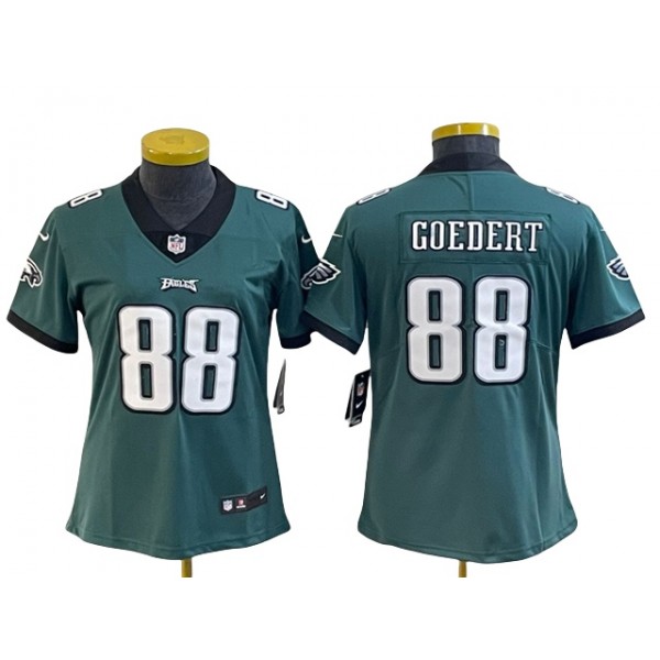 Philadelphia Eagles #88 Dallas Goedert Women's Green Vapor Limited Jersey