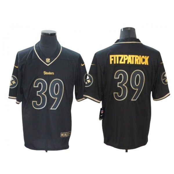 Pittsburgh Steelers #39 Minkah Fitzpatrick Black Gold Vapor Limited Jersey