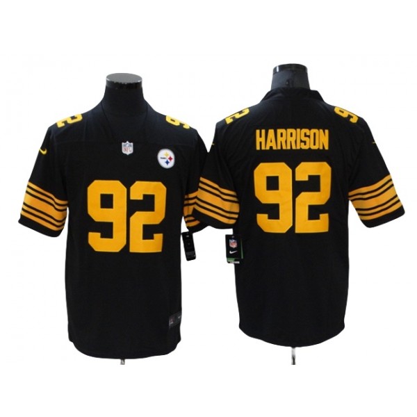 Pittsburgh Steelers #92 James Harrison Black Color Rush Limited Jersey