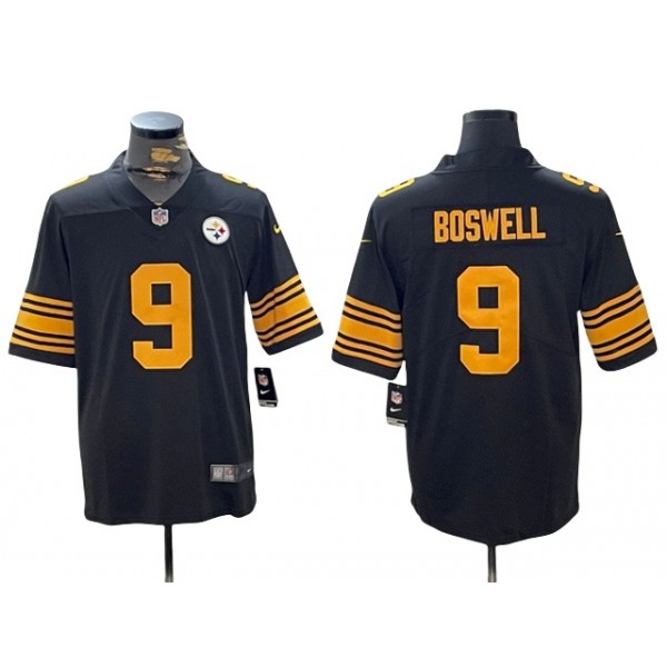 Pittsburgh Steelers #9 Chris Boswell Black Color Rush Limited Jersey