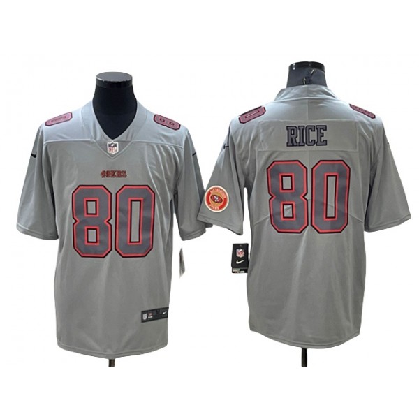 San Francisco 49ers #80 Jerry Rice Gray Atmosphere Fashion Limited Jersey