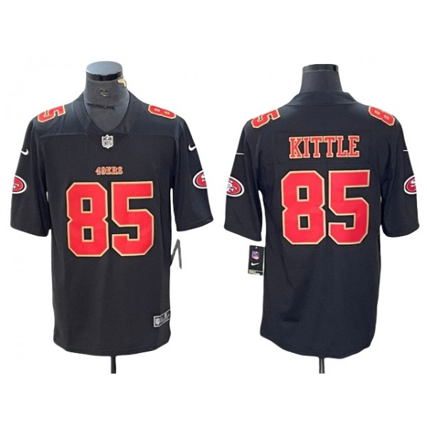 San Francisco 49ers #85 George Kittle Carbon Black Fashion Limited Jersey