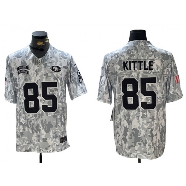 San Francisco 49ers #85 George Kittle Arctic Camo 2024 Salute To Service Limited Jersey