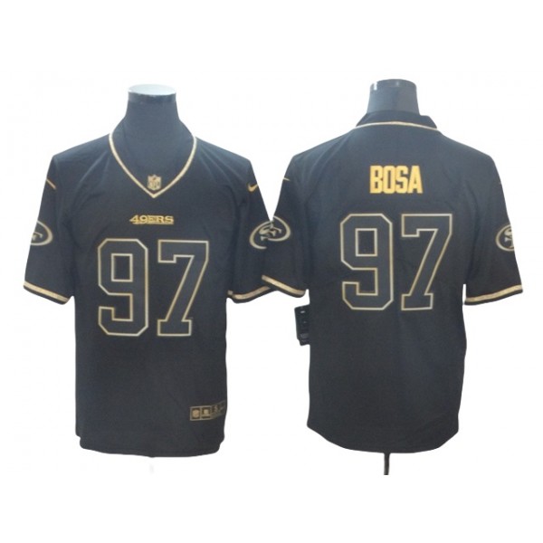 San Francisco 49ers #97 Nick Bosa Black Gold Vapor Limited Jersey