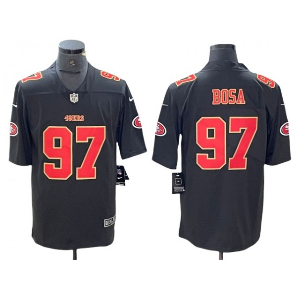 San Francisco 49ers #97 Nick Bosa Carbon Black Fashion Limited Jersey