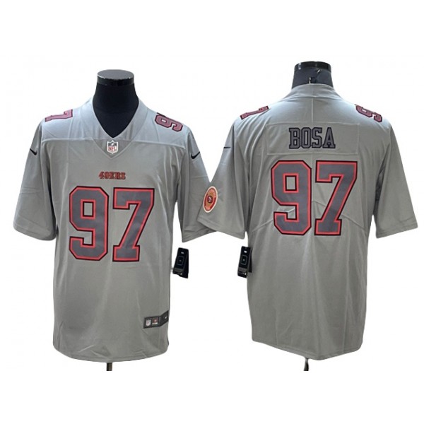 San Francisco 49ers #97 Nick Bosa Gray Atmosphere Fashion Limited Jersey