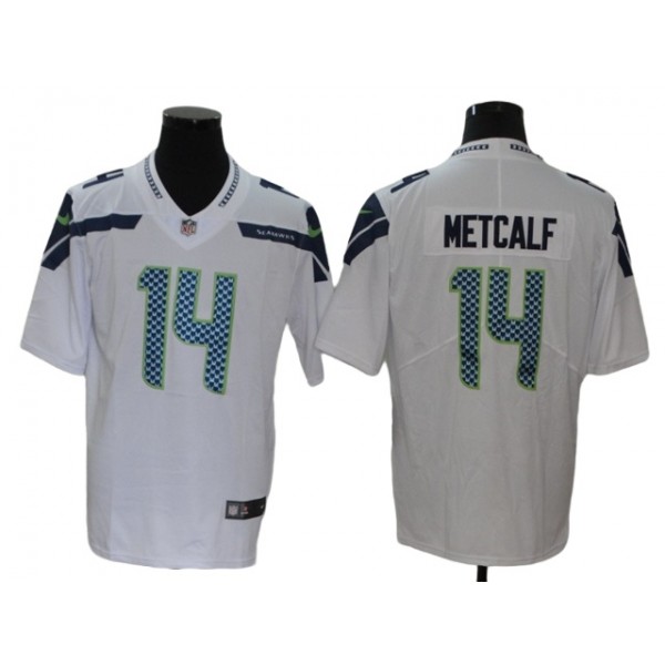 Seattle Seahawks #14 DK Metcalf White Vapor Limited Jersey