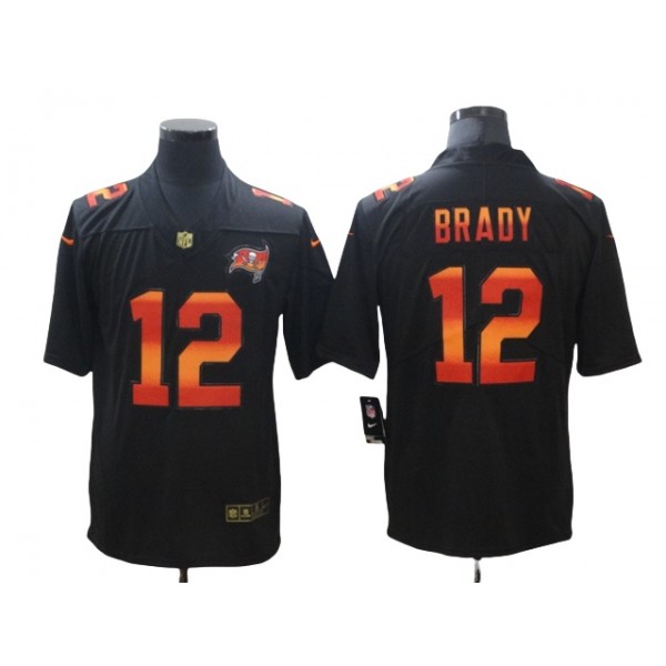 Tampa Bay Buccaneers #12 Tom Brady Black Colorful Fashion Limited Jersey