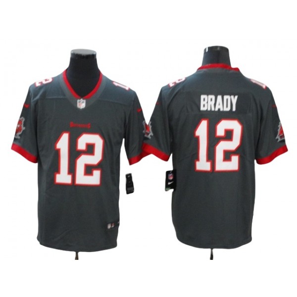 Tampa Bay Buccaneers #12 Tom Brady Gray Vapor Limited Jersey